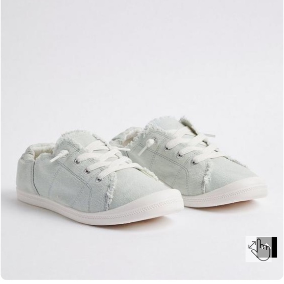 Riley - Denim Frayed Ruched Sneaker (WW - Picture 3 of 6